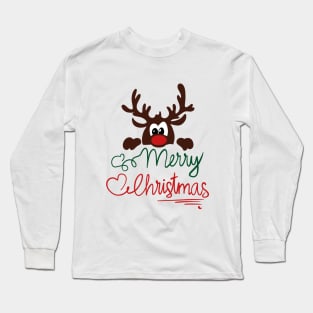 Cute Christmas reindeer Long Sleeve T-Shirt